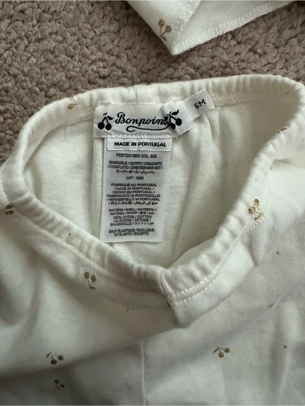 NWT Baby Bonpoint Metallic Cherry Set